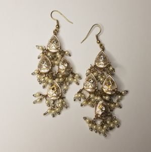 Handcrafted Dangle Turkish Bead Jewel Earrings